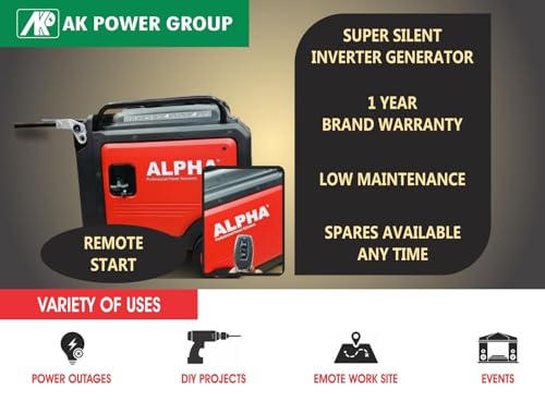 Image of AK POWER SERVICE ALPHA A8800-8000 Watts & 8KW Super Silent Inverter Generator- Remote Star & Self Start|Eco & Turbo Mode|Silent Generator|Home & Commercial Use|Life Time Spare|1 Year Brand Warranty
