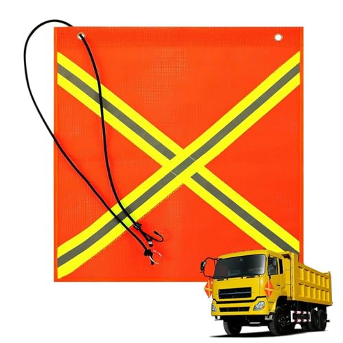 Bandera de advertencia guiada, bandera naranja | Banderas de bicicleta de 18x18 pulgadas, bandera de seguridad naranja para barco, banderas de bicicleta, bandera de seguridad naranja para b