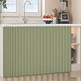 Scaffale antipolvere con binario autoadesivo per scaffali aperti, ideale per ufficio, classe, paravento, divisorio Boohelf Det verde, 160 cm x 60 cm