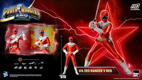 Power Rangers Zeo: FigZero Zeo Ranger V Red 1:6 Scale Action Figure by threezero store - Used condition - Image 2