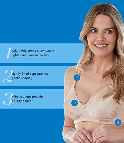 Image of Bestform Women's 5006222 Floral Jacquard Wireless Soft Bra with Lightly-Lined Cups