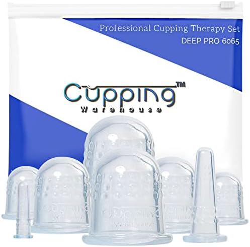Cupping Warehouse Advanced Grip 8 PRO 6570 Hard Dynamic Cupping Therapy Set- Clinic/Home Use- Body Cupping Massage Set – Facial Cupping Set- Cellulite Massager- Silicone Cups- Massage Cups Muscles
