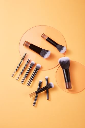 Portable ON THE GO Makeup Brush Set, COSHINE 10pcs Easy-taken Mini Full Complete Function Cosmetic Brushes Kit with Brush Pouch (black) - Thumbnail 6