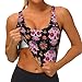 Women Girls Yoga Bras U-Shaped Back Comfortable Sweat Vest with Pads Elastic Sportswear for Gym Fitness, for Day Dead Colorful Sugar Skull