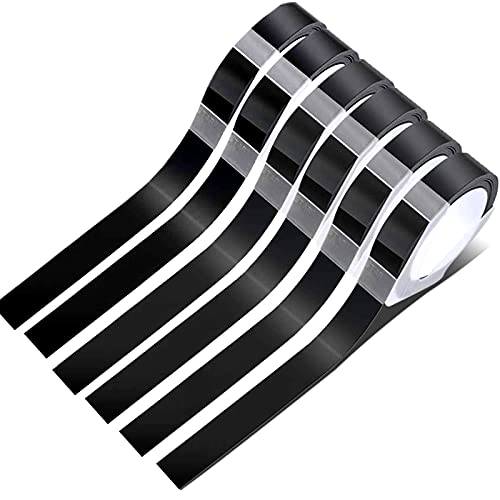 AKen Compatible 3D Embossing Tape Replacement for Dymo Embossing Label Maker Label Tape 3D Plastic Labels 3 8   White on Black for Organizer Xpress Pro, Label Buddy, Old Rotex, Office Mate II,Omega