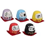 PAMINGONO 5 Stück Kleine Japanische Keramik Glücksbringer Figuren 3,5cm Für Auto Büro Wohnzimmerschrank Robuste Regaldekoration Im Japanischen Stil