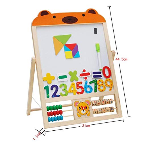 Pizarra de caballete de madera para aprender jugando en el cuarto infantil 6