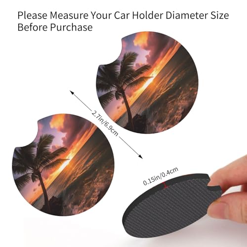 Posavasos para auto 2 piezas, antideslizante y resistente al agua miniatura 2