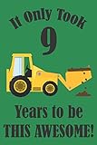  Construction Gift - Tractor Gift 9: construction journal, construction notebook, tractor journal, construction party gift, tractor party gift, ... boy 9th birthday gift, tractor birthday party