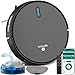 SereneLife Saug Wischroboter mit Selbstreinigung, 2000pa- Saugwischer Roboter, Saugroboter mit APP Steuerung & Selbstaufladend, 4 Reinigungsmodi, Staubsauger Roboter für Tierhaare, Weiche/Harte Böden