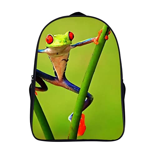 Sac d'école à la mode grenouille verte pour la rentrée des adolescents