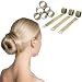Magic Hair Bun Maker - 6 Pack - The Extra Strength Donut Crown Shaper (Blonde)