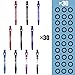 Leitee 30 Pcs Aluminum Dart Shafts for Steel Tip 50 mm 53 mm Dart Stems Accessories with 30 Rubber Rings 120 Replacement Flights and 1 Wrench for Outdoor Indoor Sports(Regular Color)