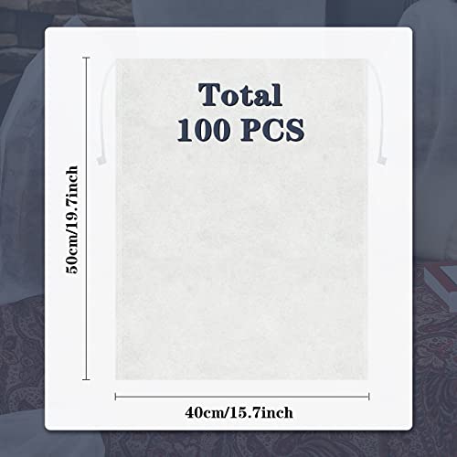 Berlune 100 Pcs Dust Bags for Purses Storage Bags for Handbags Non Woven Fabric Handbags Storage, Shoe Travel Package for Packing, Home Closet Organizer Dust Cover (15.7inx19.7in)3