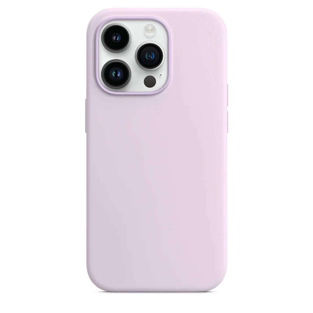 Coque en silicone liquide pour iPhone 14 Pro Max violette intégrale - 8