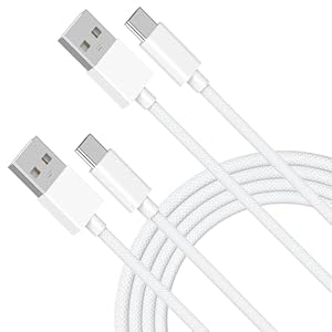 [Certificado Apple MFi] Cable Carplay para automóvil, paquete de 2 cables de carga de coche USB a USB C tejidos compatibles con iPhone 16/16 Plus/16 Pro/16 Pro Max/15/15 Plus/15 Pro/15 Pro Max, 6