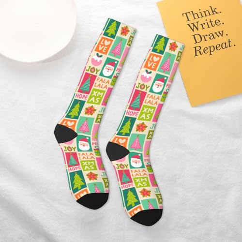 Image of Knee High Socks for Women Girls Fashion Women's Festival Stockings for Casual Running Work Travel