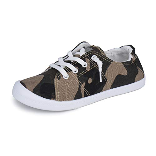 Image of JENN ARDOR Women's Low Top Canvas Slip On Sneaker Comfort Casual Shoes Walking Flats