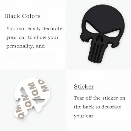 Image of DETACHI Danger Emblem 3D Metal Car Badges Emblems Logo-7.7 X 7.7cm-Black & Silver Trunk Rear Fender Emblem compataibe with Tailgate Side Sticker Badge Car Decals Waterproof Self-Adhesive Non-Rusting