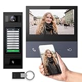 GVS - SMART7 Video Türsprechanlage 2 Draht (1-64 WE) mit Türöffner, 7' Touchscreen, HD-Kamera, 7'...