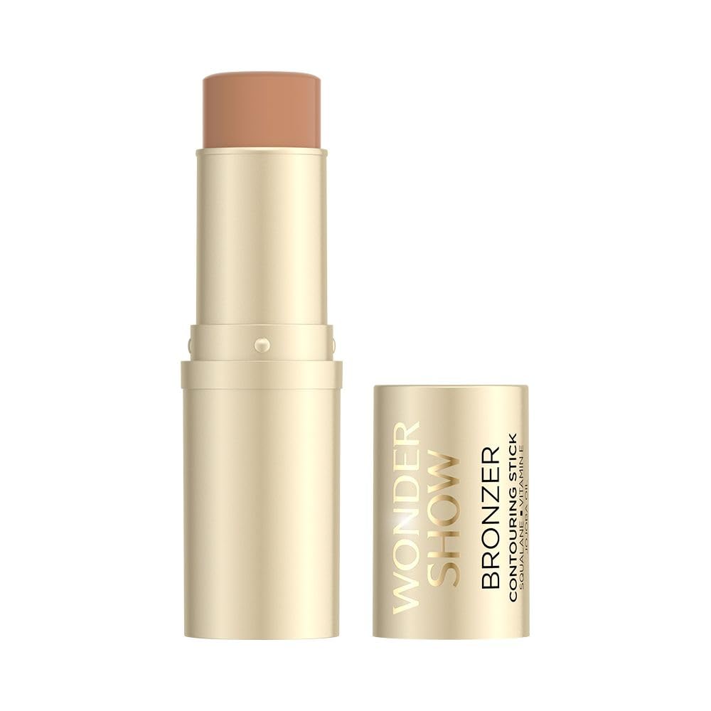 Eveline Cosmetics Wonder Show bronzer Stick nr 02 – wegańska kremowa formuła z olejkiem jojoba i witaminą E do naturalnego konturowania