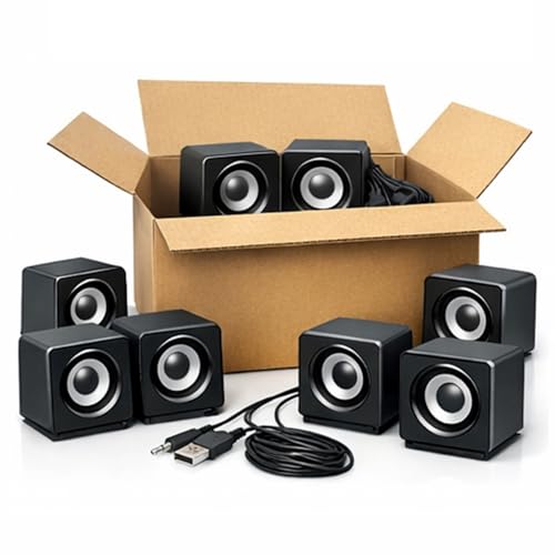 PC�X�s�[�J�[ 10�Z�b�g Pack of 10 �L���~�j�X�s�[�J�[ USB���d 3.5mm�ڑ� ���^�f�X�N�g�b�v�X�s�[�J�[ �I�t�B�X�E�w�Z���� �܂Ƃߔ����Z�b�g