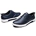 ZZHAP Men's Casual Oxford Shoes Breathable Flat Fashion Sneakers 02Blue US 10