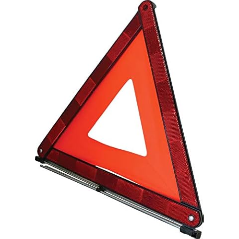 Safety First Aid Group Q4232 Safety Warning Triangle for Roadside Breakdowns Foldable Wind Tested with Case Cover