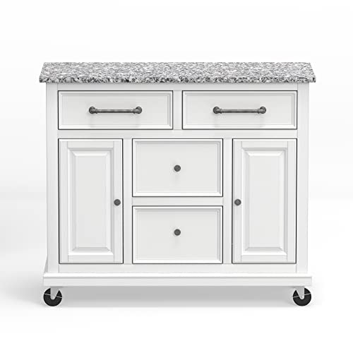 Glenwillow-Home-Kitchen-Cart-in-Antique-White-with-Grey-Granite-Top-No-Tools-Assembly