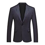 Allthemen Mens Blazer Casual Sport Coats Stripes Plaid Check Suit Jacket Lightweight for Men Wedding Business Office