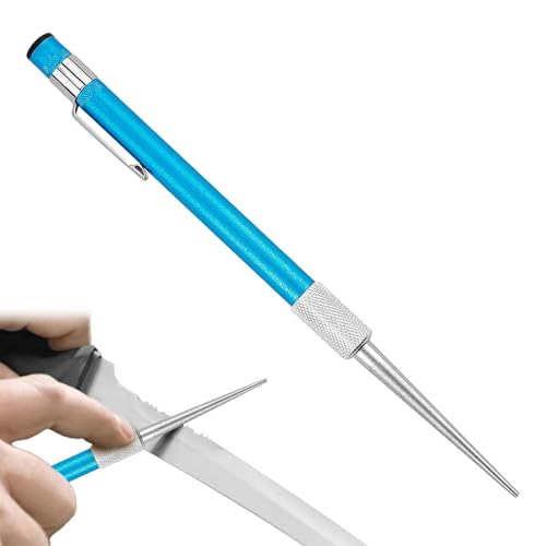 Diamond Sharpening Steel Professional with Adjustable Angle Guide 9 Inch Precision Tool for Kitchen Knives Butchers Scissors Axes Shears Chainsaw Blades Home Gourmet Blade