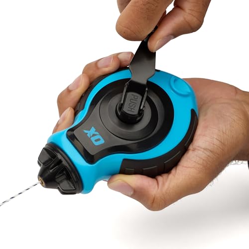 Ox 9341231006142 Tools Ox-P027731 Chalk Line - 100' Thick Line, Curved Hook, 6:1 Gear Ratio, Metal Handle thumb #7