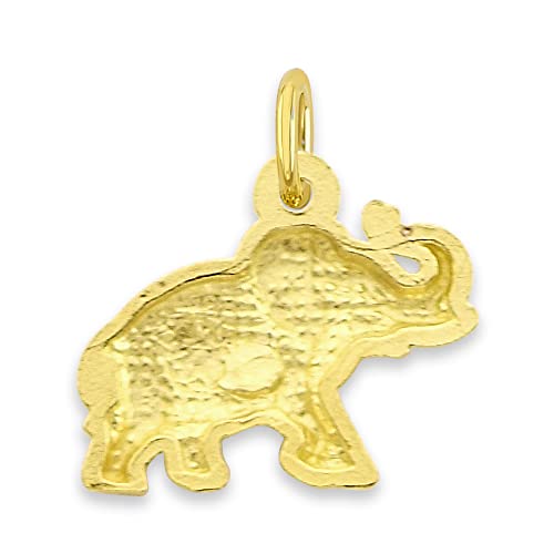 Solid 10k Gold Elephant Microcharm, Mini Cute Animal Charm Good Luck Symbol with Clasp3