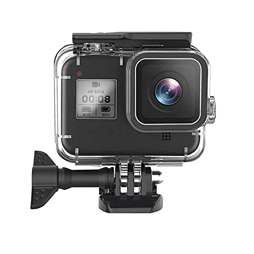 Wasserdichte Schutzhülle für GoPro Hero 8, 60 m drehbar, Unterwasser-Schutzhülle, Gehäuse für Go Pro Hero 8 mit 20 m Touchscreen-Rückabdeckung Cover