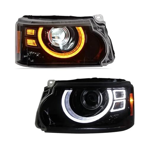 DENGQIAN 2PC Car Lights LED Headlight Compatible With Range Rover Sport 2005 2006 2007-2013 Head Lamp Projector Lens Auto Accessories(2pcs 2005-2009)