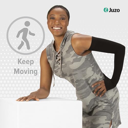 Image of Juzo Soft, 2001, Compression Gauntlet with Thumb Stub 20-30 mmHg, for Men Women, Left, Medium, Black