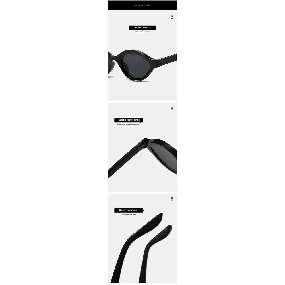 Retro małe kocie oko galaretki kolorowe okulary przeciwsłoneczne moda gradientowe UV400 mężczyźni punkowe owalne okulary przeciwsłoneczne