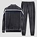 HBDZUUI All-match Set Thick Gold Velvet Autumn and Winter Casual Loose Sportswear for Men(Gray,4XL code)