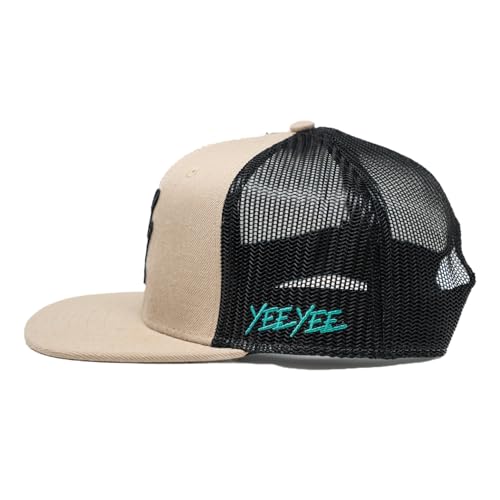 Image of Yee Yee Apparel Men's Trucker Hat | Men's Trucker Hat with Adjustable Snapback, Men's Snap Cap with Apparel Patch or Embroidery, Pre-Curved Brim