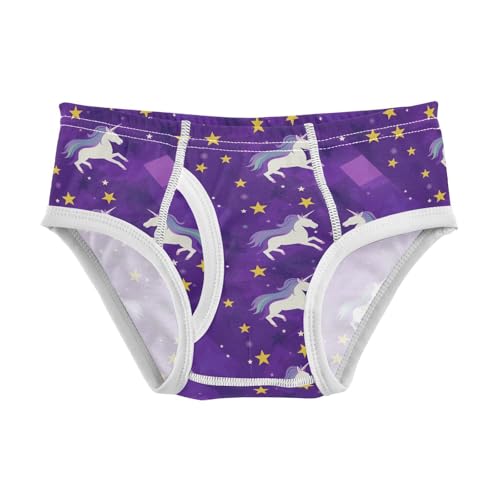 visesunny Boys Potty Training Underwear Unicorn Star Pattern Breathe Cotton Briefs Size 2T-8Y for Toddler