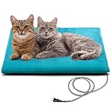 PETNF Outdoor Pet Heating Pad for Cats Dogs, Waterproof Cat Warming Pad Outdoor Outside, Safe Electric Heating Pad for Feral Cat House Heated Dog Bed Mat, 20"X16"