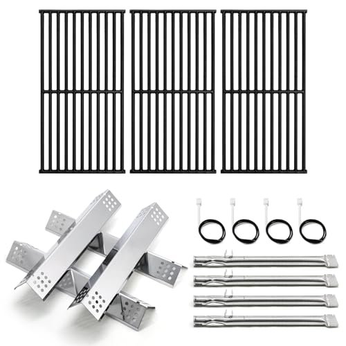 Image of Replacement Parts for Monument Grill 35633 41847NG 24367 24633 17842, A0212804 Cooking Grid A0212926 Main Burner D010012307 Flame Tamer Igniter for 35633 Monument Grill 4-Burner Grill