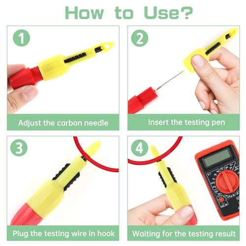 Aexhot SZ1003 2Pcs Insulation Piercing Clip Set, For Multimeter Voltmeter Testing Leads Automotive Car Repairing Thermometer Testing Back Probe Kit Piercing Probe Clip Tool thumb #3