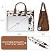 Wrangler Laptop Bag for Women 15.6 Inch Vintage Work Tote Bag for Business Briefcase Handbag with Adjustable Shoulder Strap Cow Print Brown WG288-8119COW-BR