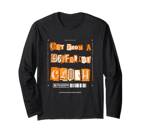 Orange Cut From A Different Cloth Orange Graphic Long Sleeve T-Shirt