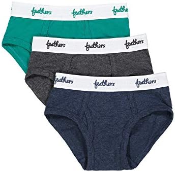 Feathers Boys Cotton Stretch Underwear Tagless Briefs 3 Pack, Sizes 2-16 image 4