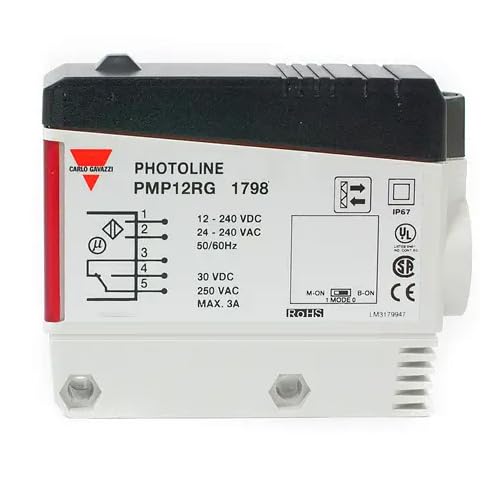 Fotocélula infrarroja reflectante de espejo Carlo Gavazzi PMP12RG original para puertas automaticas y puertas de garaje
