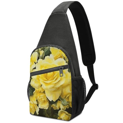 Sac bandoulière Yellow Rose imperméable homme femme pour sac de poitrine