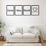 ✅ DISEÑO PERSONALIZADO CON NOMBRES – Crea una pieza única con vuestros nombres; ideal para parejas, bodas, aniversarios y cuadros decoracion salon modernos.