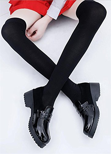 Women\'s Low Top Japanese Students Maid Uniform Dress Shoes (6.5) Black